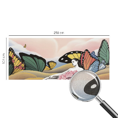 Peel and stick wallpaper mural Butterfly meadow