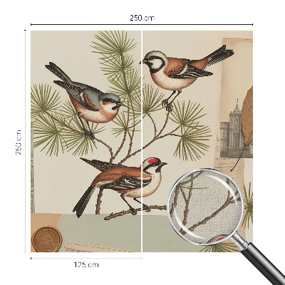 Self-adhesive photo wallpaper Birds collage