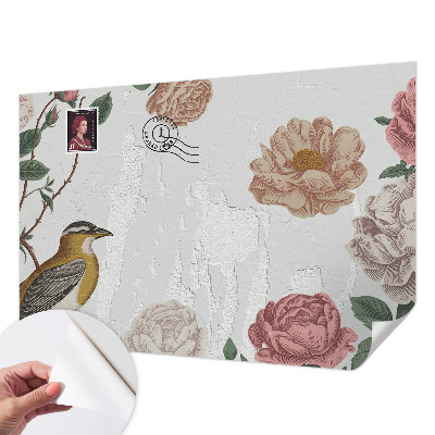 Stick-on wall mural Vintage flowers