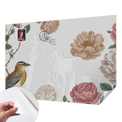 Stick-on wall mural Vintage flowers