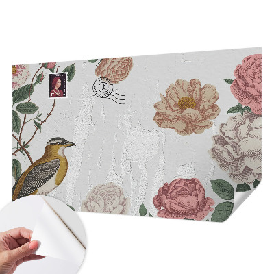 Stick-on wall mural Vintage flowers