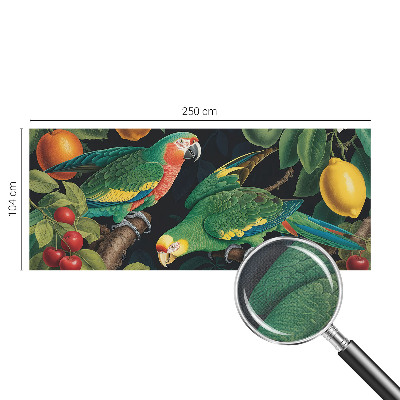 Removable wall mural with a tropical adventure motif