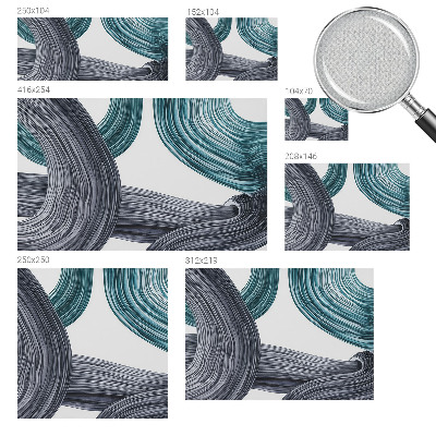 3D photo wallpaper mural with fluid lines