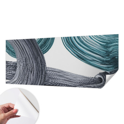 3D photo wallpaper mural with fluid lines