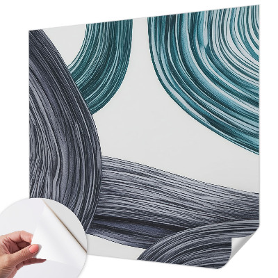 3D photo wallpaper mural with fluid lines