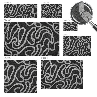 Peel and stick wall mural for living room Twisted shapes