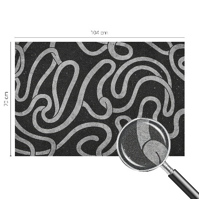 Peel and stick wall mural for living room with a twisted shapes design
