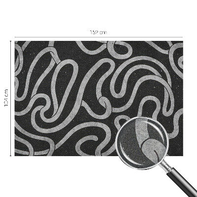 Peel and stick wall mural for living room with a twisted shapes design