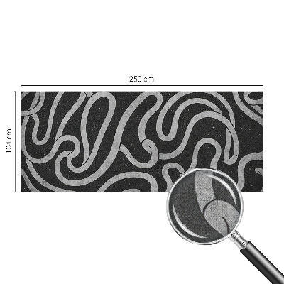 Peel and stick wall mural for living room with a twisted shapes design