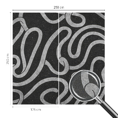 Peel and stick wall mural for living room with a twisted shapes design