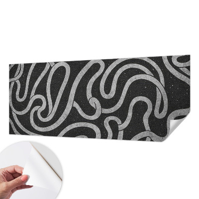 Peel and stick wall mural for living room Twisted shapes