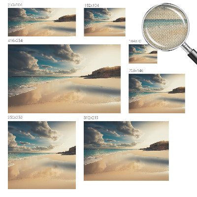 3D wall mural with a sunny coast design