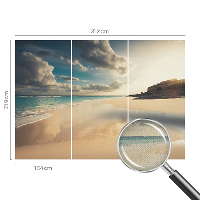 3D wall mural with a sunny coast design
