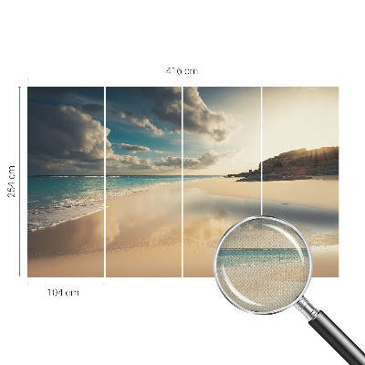 3D wall mural with a sunny coast design