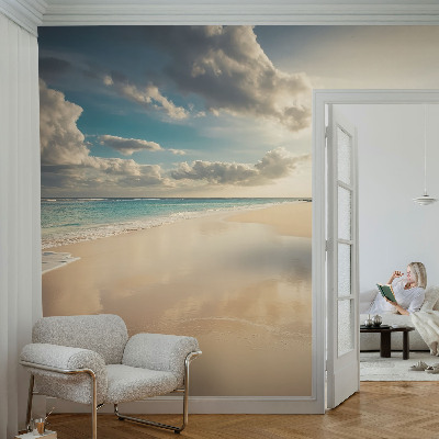 3D wall mural with a sunny coast design