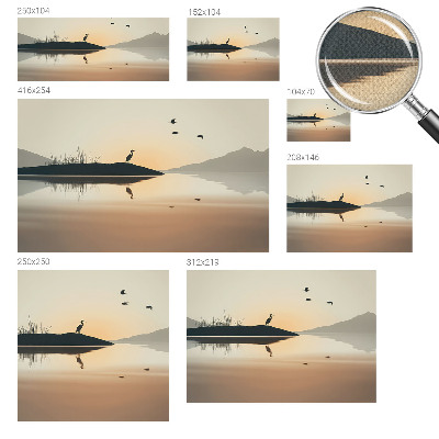 Peel and stick wall mural for kids' room Morning silence