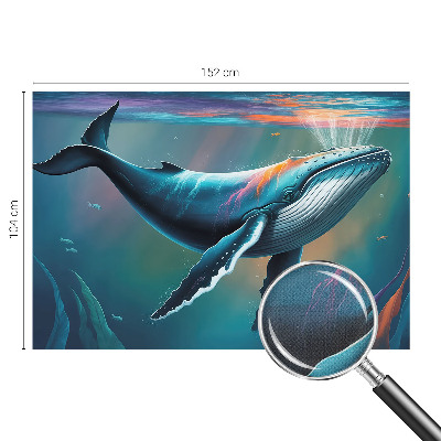 Baby room wall mural with a giant sea motif