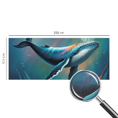 Baby room wall mural with a giant sea motif
