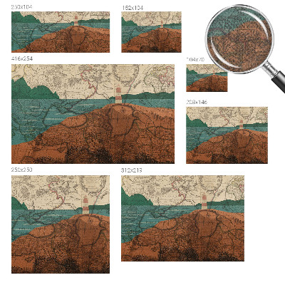 Peel and stick wall mural Historical map