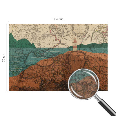 Peel and stick wall mural Historical map