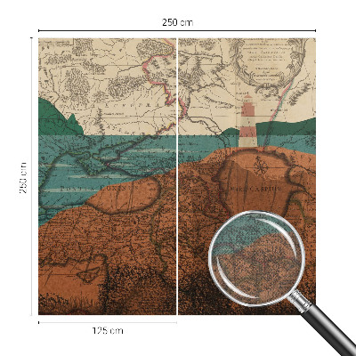 Peel and stick wall mural Historical map