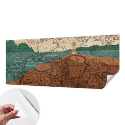 Peel and stick wall mural Historical map