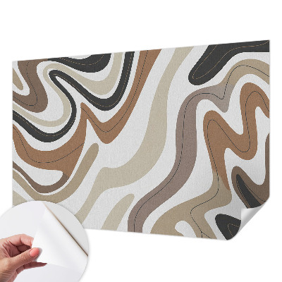 Peel and stick wallpaper mural with a harmonious waves design