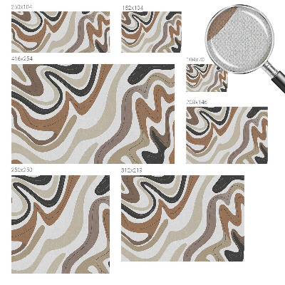 Peel and stick wallpaper mural with a harmonious waves design