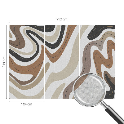 Peel and stick wallpaper mural with a harmonious waves design