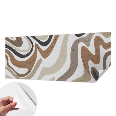 Peel and stick wallpaper mural with a harmonious waves design