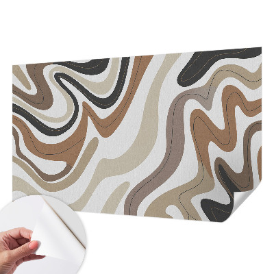Peel and stick wallpaper mural with a harmonious waves design