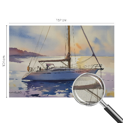 Self-adhesive photo wallpaper featuring a sailboat motif titled “West”