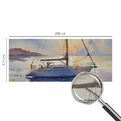 Self-adhesive photo wallpaper featuring a sailboat motif titled “West”