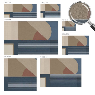 Self-adhesive wall mural Harmonious geometry