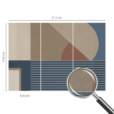 Self-adhesive wall mural with a harmonious geometric pattern