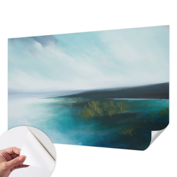 Removable wall mural with the Water Harmony design