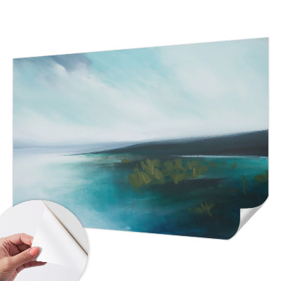 Removable wall mural with the Water Harmony design