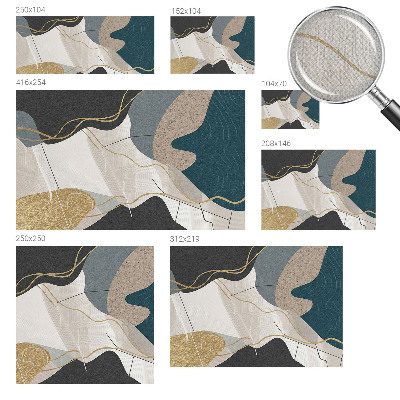 Nursery wall mural Abstract forms