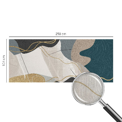 Nursery wall mural with abstract forms