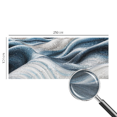Removable wall mural wallpaper with a soft waves design