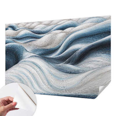 Removable wall mural wallpaper with a soft waves design