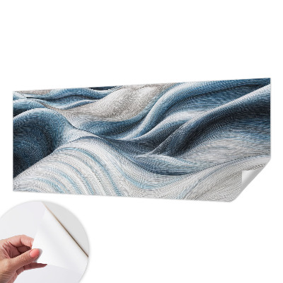 Removable wall mural wallpaper with a soft waves design