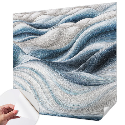 Removable wall mural wallpaper with a soft waves design