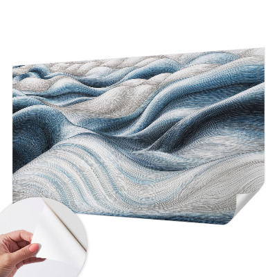 Removable wall mural wallpaper with a soft waves design