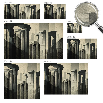 Peel and stick wall mural for kids' room with a raw architecture design