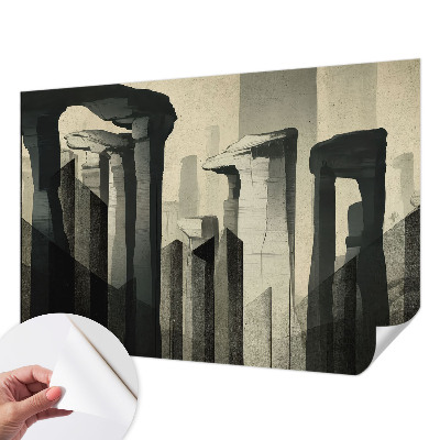 Peel and stick wall mural for kids' room Raw architecture