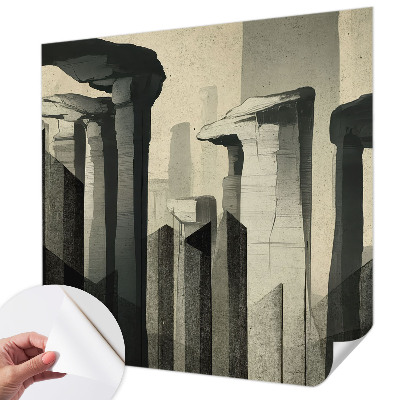 Peel and stick wall mural for kids' room with a raw architecture design