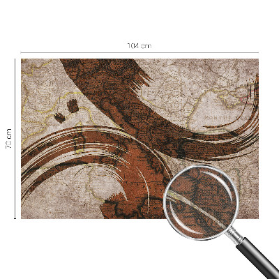 3D wall mural with an artistic map design