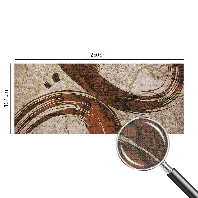 3D wall mural with an artistic map design
