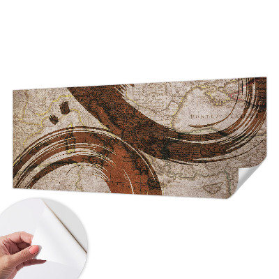 3D wall mural with an artistic map design